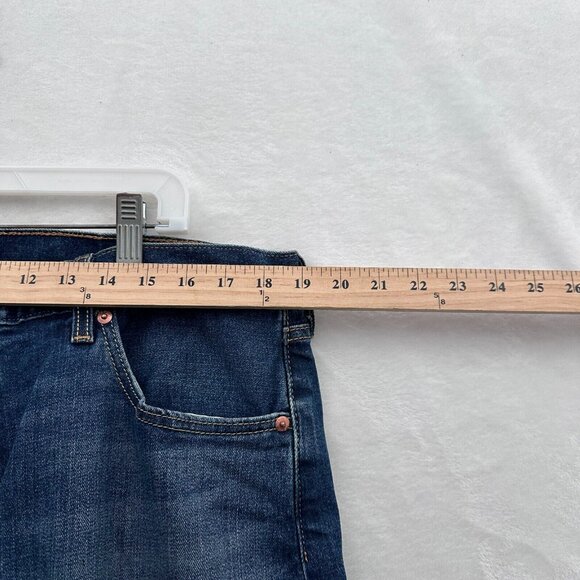 Levis 501 Jeans Men 38x30 Blue Medium Wash Button Fly Straight Leg Stretch - Picture 5 of 14